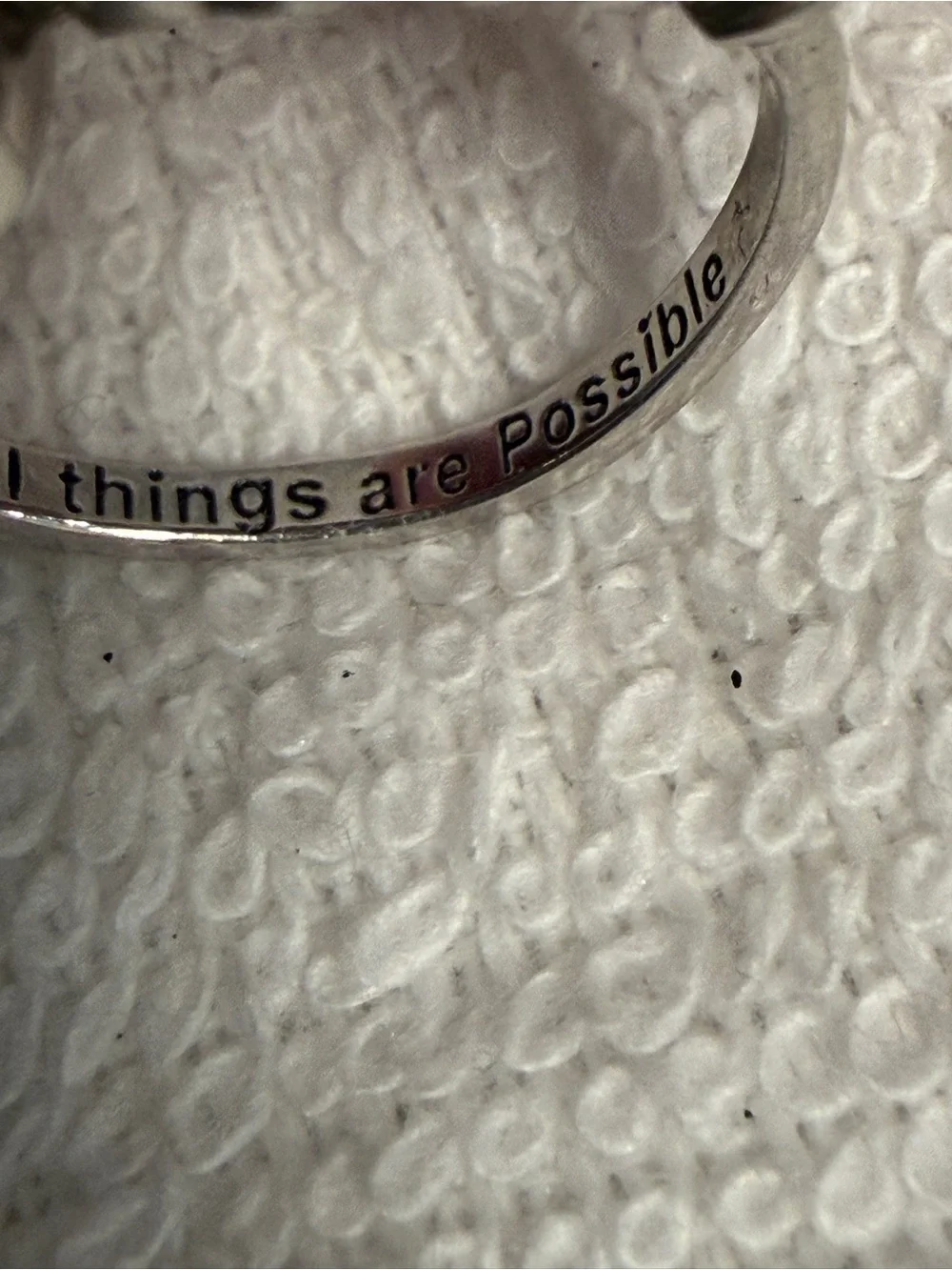 Sterling Silver "Faith" Ring with Cross - Inspirational Jewelry(S925) - Picture 2 of 2